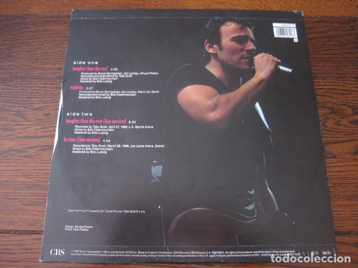Discos de vinilo: BRUCE SPRINGSTEEN `Tougher than the Rest` 12&acute;&acute; Maxi - Foto 2
