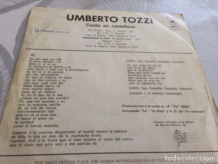 Discos de vinilo: UMBERTO TOZZI - Foto 2
