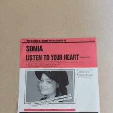 Discos de vinilo: PROMO SINGLE 7'' JAPON SONIA - LISTEN TO YOUR HEART
