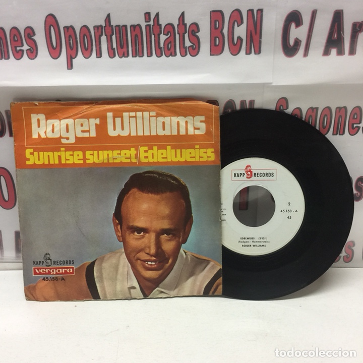 Discos de vinilo: Roger williams - sunrise / edelweiss 1967 - Foto 1