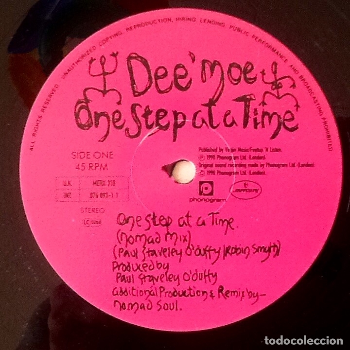 Discos de vinilo: DEE MOE : ONE STEP AT A TIME [MERCURY - UK 1990] 12 - Foto 3