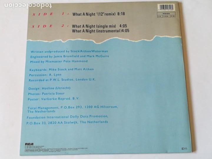 Discos de vinilo: Dolly Dots - What A Night - 1987 - Foto 2