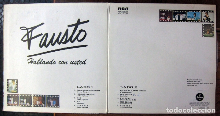 Discos de vinilo: FAUSTO - HABLANDO CON USTED - 1978 - COLOMBIA - Foto 2