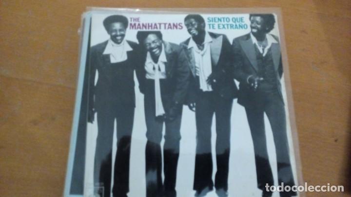 Discos de vinilo: The Manhattans SIENTO QUE TE EXRA&Ntilde;O SINGLE SPAIN - Foto 1