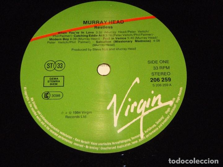 Discos de vinilo: Murray Head &lrm;&ndash; Restless Germany,1984 Virgin - Foto 6