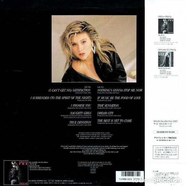 Discos de vinilo: Samantha Fox - Samantha Fox, Japon first press - Foto 2