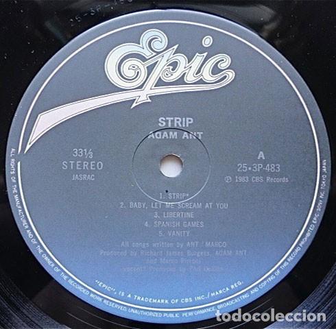 Discos de vinilo: LP Japon Adam Ant - Strip - Foto 4