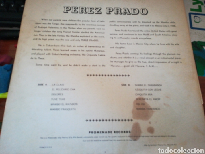 Discos de vinilo: Perez prado lp latin dance rhythms u.s.a. 1961 - Foto 2