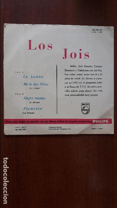 Discos de vinilo: Los jois- la bamba +3- ep Philips 1965 - Foto 2