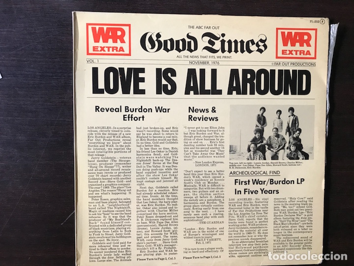 Discos de vinilo: Love is all around. Eric Burdon. War. - Foto 1