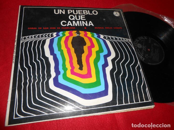 Vinyl records: CORAL SAN JOSE PAMPLONA&EMILIO VICENTE Un pueblo que camina LP 1973 Pax XIAN CRISTIANO