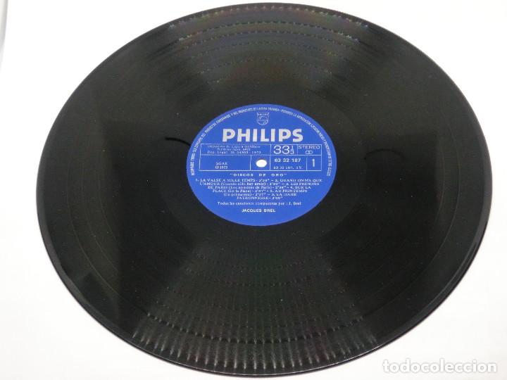 Discos de vinilo: JACQUES BREL - DISCO DE ORO - LP - 1973 - Foto 4