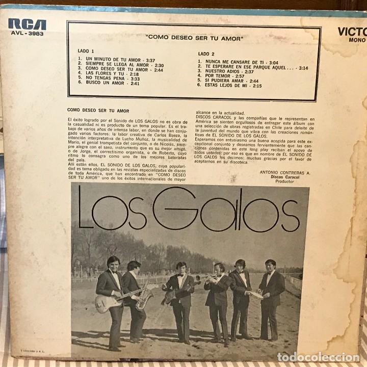 Discos de vinilo: LP argentino de Los Galos a&ntilde;o 1970 - Foto 2