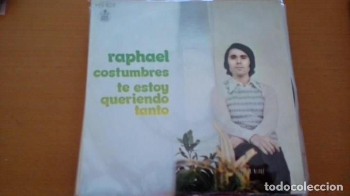 Discos de vinilo: RAPHAEL COSTUMBRES SINGLE - Foto 1