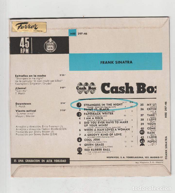 Discos de vinilo: FRANK SINATRA-EXTRA&Ntilde;OS EN LA NOCHE - Foto 2