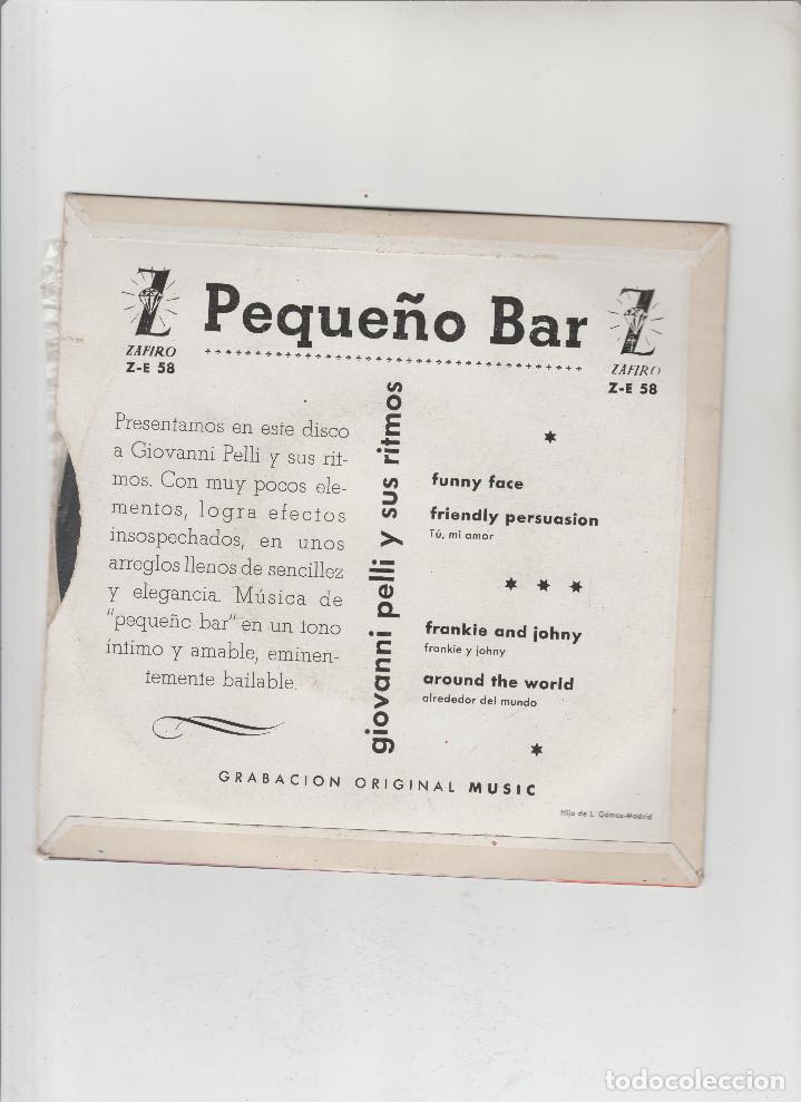 Discos de vinilo: PICCOLO BAR- GIOVANNI PELLI Y SUS RITMOS - Foto 2