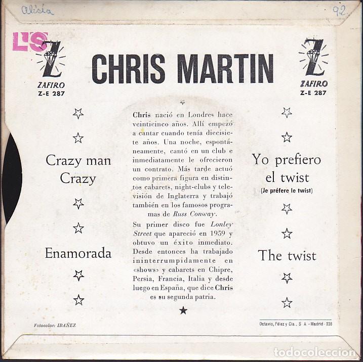 Discos de vinilo: EP CHRIS MARTIN CRAZY MAN EDITADO EN ESPA&Ntilde;A - Foto 2