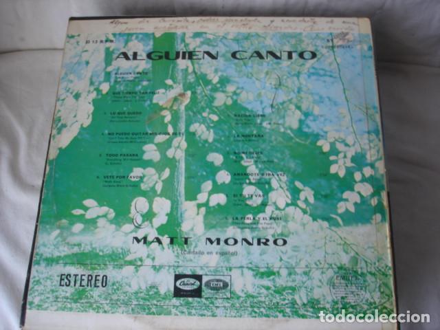 Discos de vinilo: Matt Monro    Alguien Cant&oacute; - Foto 2