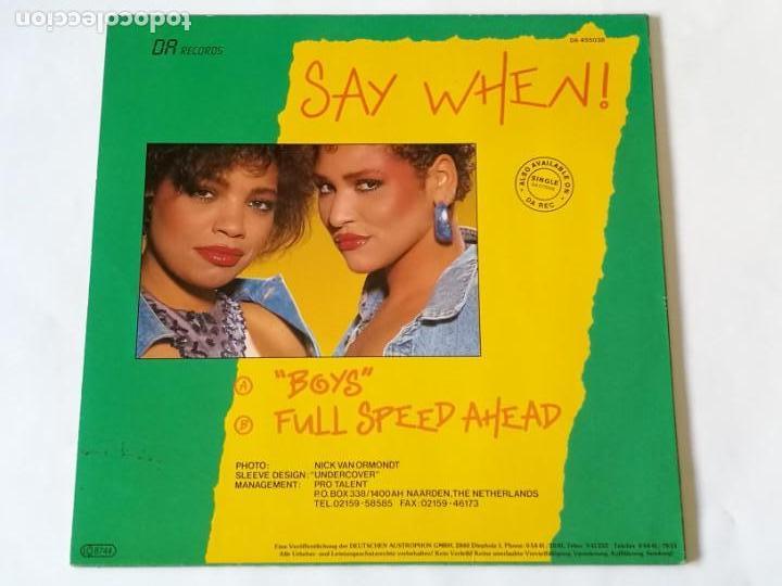 Discos de vinilo: Say When! - Boys - 1987 - Foto 2