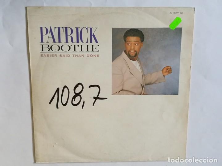 Discos de vinilo: Patrick Boothe - Easier Said Than Done - 1987 - Foto 1