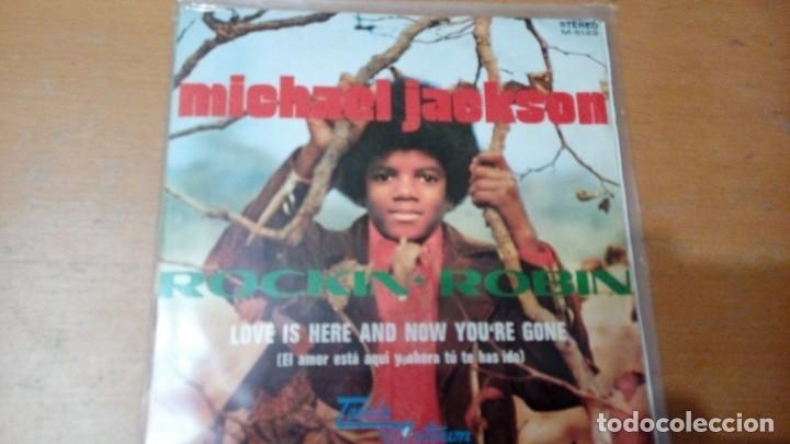 Discos de vinilo: Michael Jackson Rockin Robin SINGLE SPAIN - Foto 1