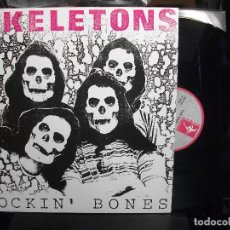 Discos de vinilo: THE SKELETONS ROCKIN' BONES LP UK 1990 PEPETO TOP. Lote 133957318