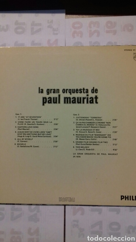 Discos de vinilo: Paul Mauriat. Michele. 1.976 - Foto 2