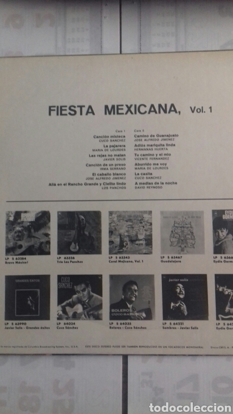 Discos de vinilo: Fiesta Mexicana Vol 1.971 - Foto 2