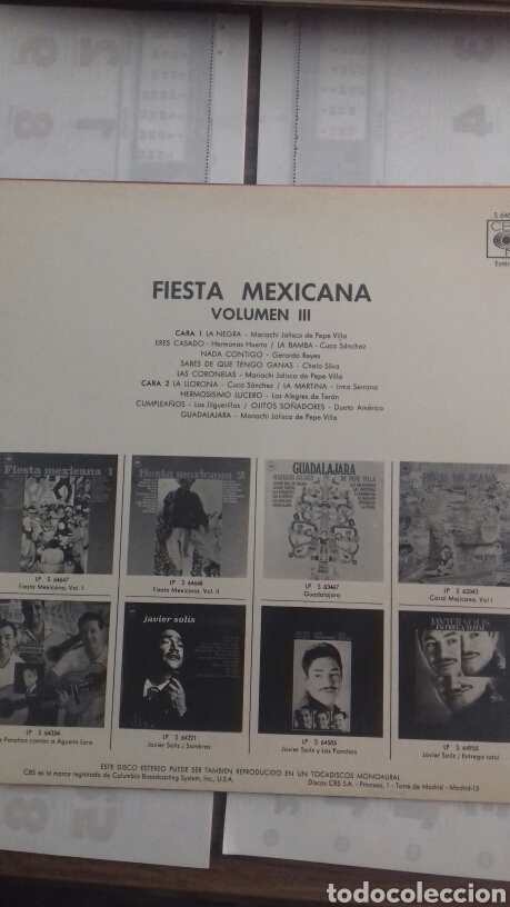 Discos de vinilo: Fiesta Mexicana Vol 3. 1.971 - Foto 2