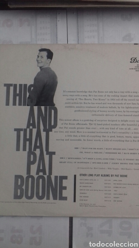Discos de vinilo: Pat Boone. This and That. - Foto 2