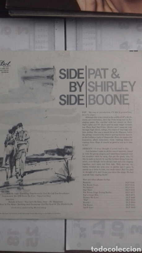 Discos de vinilo: Pat & Shirley Boone. Side By Side. - Foto 2
