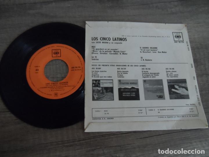 Discos de vinilo: LOS 5 CINCO LATINOS - MAS + LA FE +2 - Foto 2