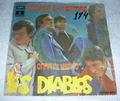 Discos de vinilo: Los Diablos &ndash; Manda Christmas / Cara Al Viento - SINGLE - Foto 1