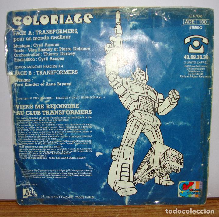 Discos de vinilo: DIFICIL SINGLE TRANS FORMERS TRANSFORMERS - Foto 2