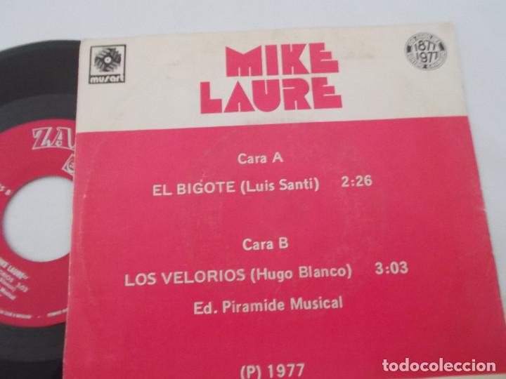 Discos de vinilo: MIKE LAURE. EL BIGOTE, LOS VELORIOS. - Foto 2