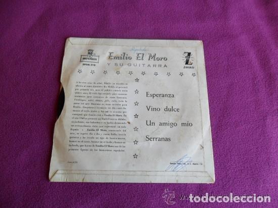 Discos de vinilo: EMILIO EL MORO - ESPERANZA - 1962 - Foto 2