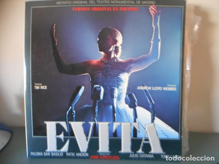 Discos de vinilo: EVITA - VERSION ORIGINAL EN ESPA&Ntilde;OL. 2 LPS - Foto 1