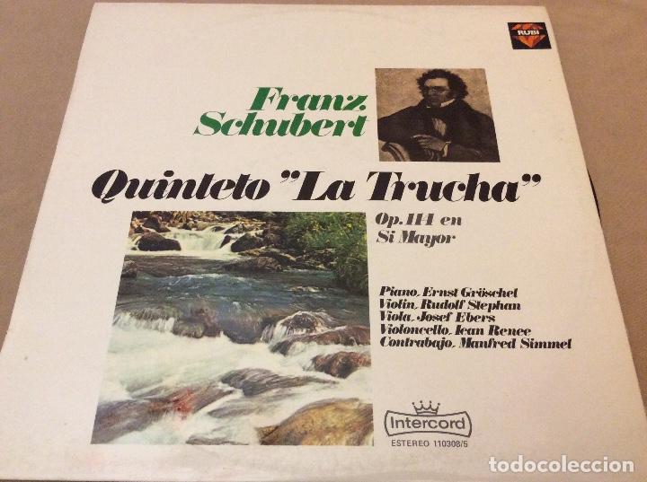 Discos de vinilo: Franz Schubert. Quinteto La Trucha - Intercord 1977. - Foto 1