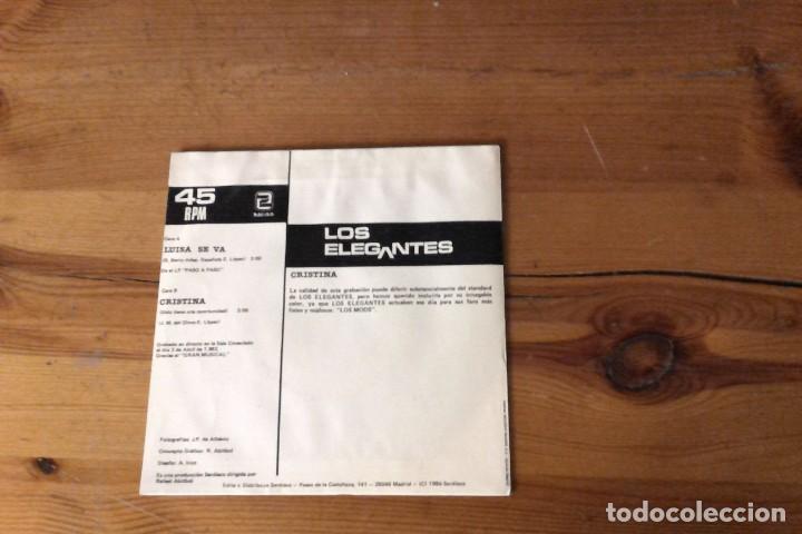 Discos de vinilo: single Luisa se vas, Los elegantes - Foto 2