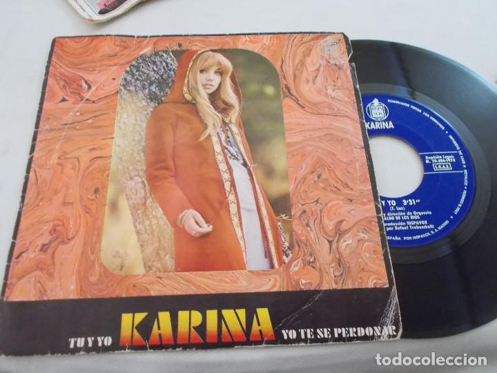 Discos de vinilo: KARINA, TU Y YO, YO TE SE PERDONAR. - Foto 1