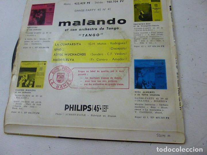 Discos de vinilo: MALANDO. LA CUMPARSITA + 3 -EP -N - Foto 2