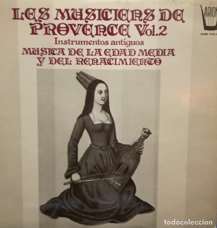 Discos de vinilo: LES MUSICIENS DE PROVENCE VOL.2 - MUSICA DE LA EDAD MEDIA Y DEL RENACIMIENTO LP 1976