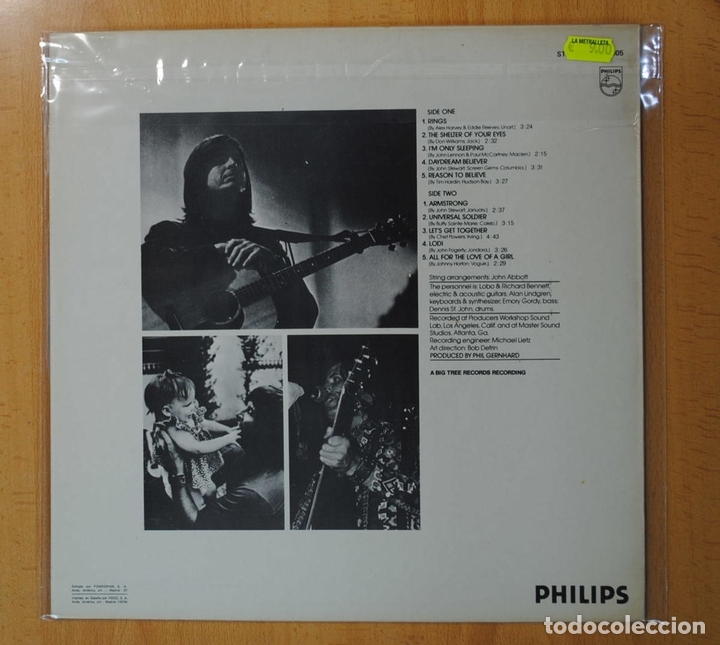 Discos de vinilo: LOBO - JUST A SINGER - LP - Foto 2