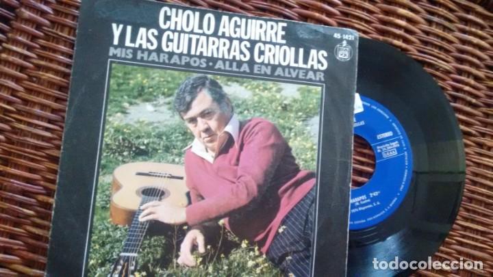 Disques de vinyle: SINGLE (VINILO) DE CHOLO AGUIRRE Y LAS GUITARRAS CRIOLLAS  A&Ntilde;OS 70