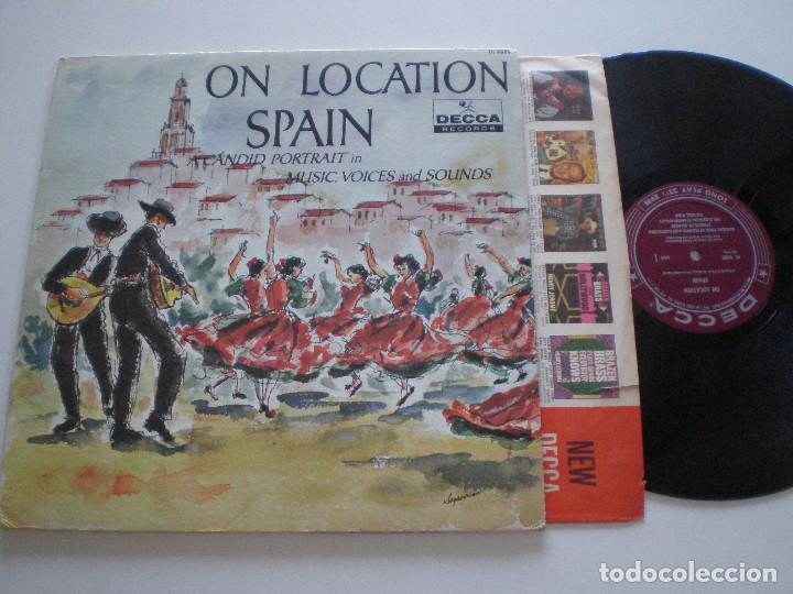 Discos de vinilo: ON LOCATION SPAIN -...Voices & Sounds-LP USA DECCA 1950s// FOLKLORE, SEMANA SANTA, CATALU&Ntilde;A, TOROS..