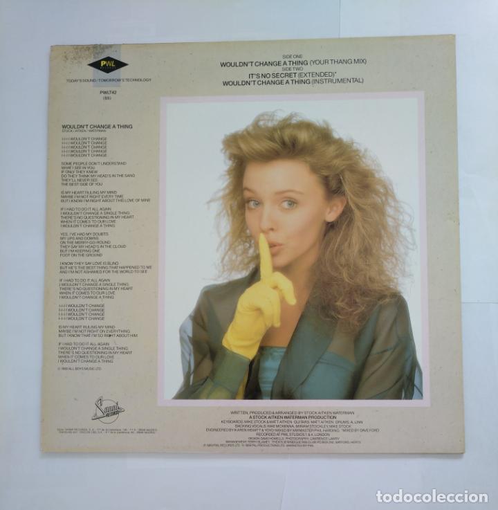 Discos de vinilo: KYLIE MINOGUE. - WOULDNT CHANGE A THING. - MAXI SINGLE. TDKDA36 - Foto 2