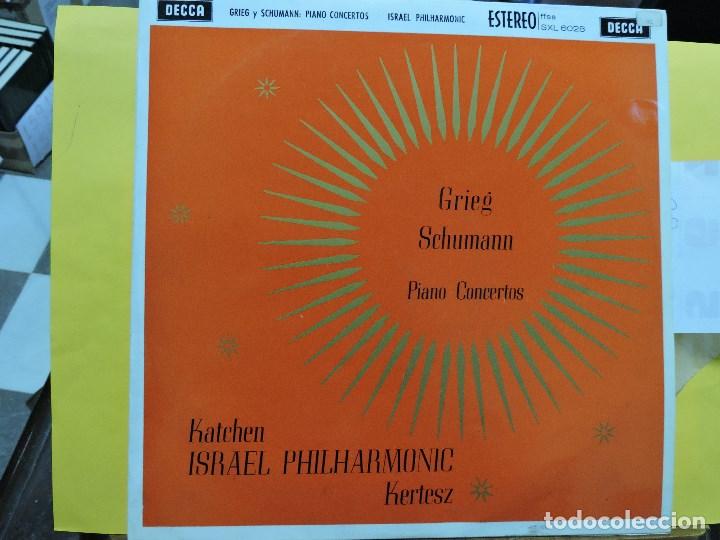 Discos de vinil: Grieg Schumann. Paino Concertos. Katchen Israel Philharmonic. Kertesz. 1968