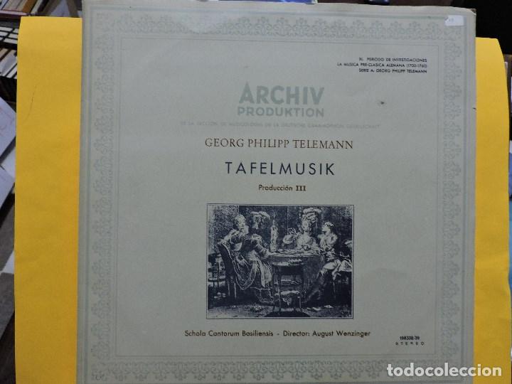 Discos de vinil: George Phillipp Telemman Tafelmusik producci&oacute;n III