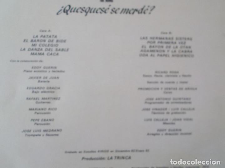 Discos de vinilo: QUESQUES&Eacute; SE MERD&Eacute;,,  LA TRINCA - Foto 2