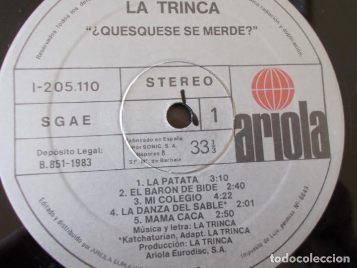 Discos de vinilo: QUESQUES&Eacute; SE MERD&Eacute;,,  LA TRINCA - Foto 4